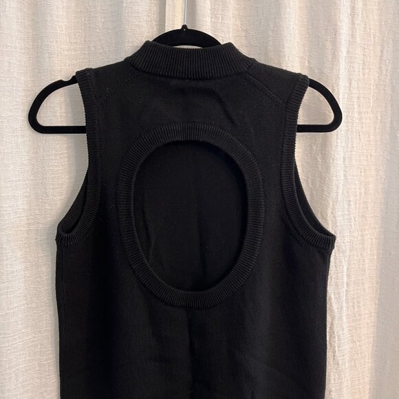 T Alexander Wang Black Sweater Mini Dress w/ Back Cutout - Picture 4 of 4